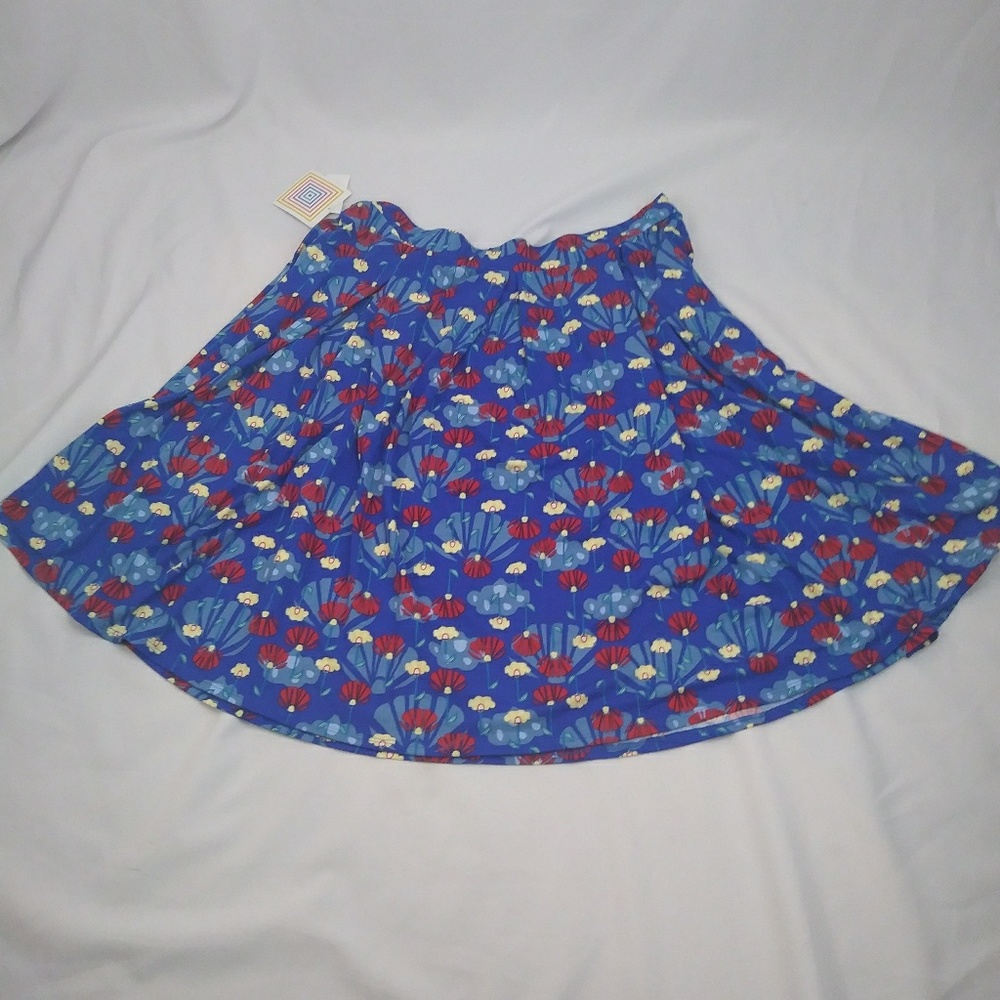 Lularoe Madison 3xl skirt red, blue, and yellow